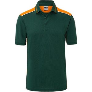 James and Nicholson Heren Werkkleding niveau 2 Polo (Donkergroen/oranje)