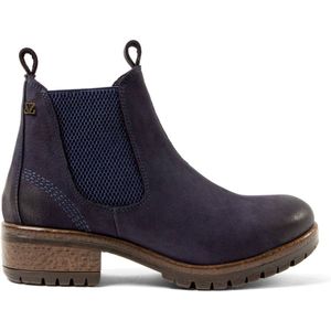Lazamani - Lia Dames Chelsea Boots Leer Jeans - Maat 42