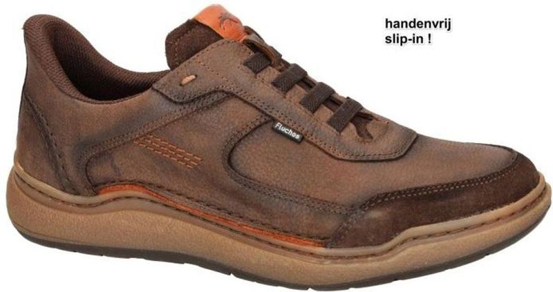 Fluchos -Heren - bruin donker - casual schoenen - maat 39