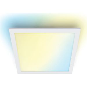 WiZ Plafondlamp Panel Vierkant Wit - Slimme LED-Verlichting - Warm- tot Koelwit Licht - Geïntegreerd LED - 12W