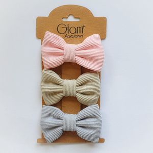 Haarstrikken - 3 stuks - Roze, Lichtgroen, Lichtblauw