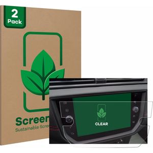 ScreenLeaf - Screenprotector voor Seat Arona FR Stereo BJ 2019 - Duurzame schermbescherming Folie Beschermfolie transparant (2 Stuks)