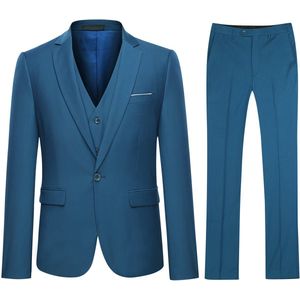 Allthemen Heren 3-Piece Suit - Heren casual pak voor zaken - XS