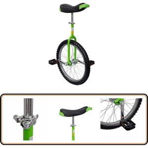 vidaXL Eenwieler verstelbaar 20 inch groen Eenwieler - Eenwielers - Éénwieler - Eenwieler Fiets