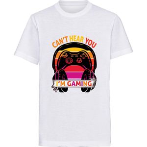 Can't Hear you i'm gaming - Gamer T-shirt - T-shirt kinderen - Maat 164 (13 - 14 jaar)