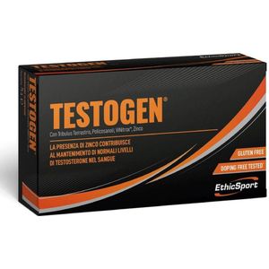 EthicSport - Testogen - Testosterone Booster - Tribulus Terrestris 1000 mg - ViNitrox™ - Vitamines B6 en C - Mineralen Zink en Magnesium - 60 Tabletten - Vegan, glutenvrij en getest op doping