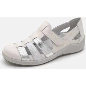 Suave Dames Bandschoen - 18507T1 Ivoor/Zilver - Maat 37
