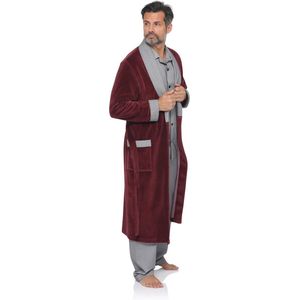 Heren badjas van 80% katoen met zakken en riem