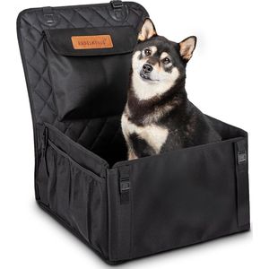 Autostoel voor honden, waterafstotende hondenstoel voor achterbank, hondenmand voor kleine en middelgrote honden, zwart