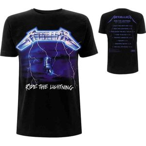 Metallica - Ride The Lightning Tracks Heren T-shirt - M - Zwart