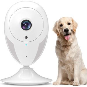 ApexArte® Hondencamera - Huisdiercamera - Babyfoon met Camera en App - Baby Monitor - Full HD - Wit