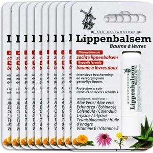 Lippenbalsem - Calendula - Echinacea - Aloë Vera - 10 Stuks - Voor Droge Lippen