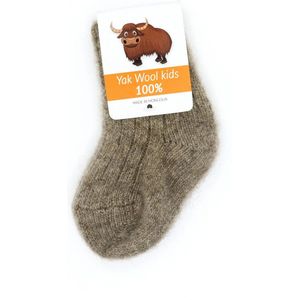 Kindersokken van Yak wol - Donkergrijs, 12-13 cm (0-1 jaar)