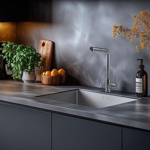 Pure.Sink Prestige Combinatieset RVS spoelbak 50x40 cm met RVS Keukenkraan 1208970762