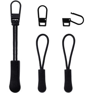 6pcs Vervangende Rits Trekkers - Zink Legering en Polypropyleen - Hoogwaardige Reparatie Tools