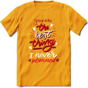 You Are The Best Thing - Valentijn T-Shirt | Grappig Valentijnsdag Cadeautje voor Hem en Haar | Dames - Heren - Unisex | Kleding Cadeau | - Geel - XL