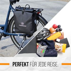 Waterdichte fietstas voor bagagedrager, 22 liter, met schouderriem en bagagedragertas, enkelvoudig