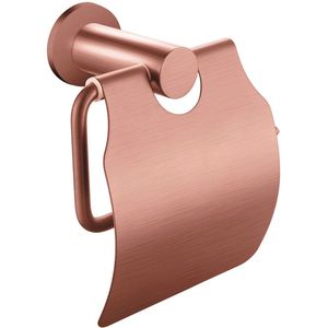 Toiletrolhouder met Klep - Lonis Rimbo - Rond - PVD - Geborsteld Koper