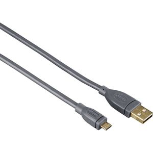 Hama 00125227 USB-kabel USB 2.0 1,8 m Micro-USB B USB A Grijs
