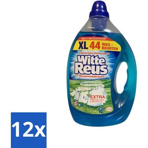 Witte Reus - Vloeibaar Wasmiddel - 44 Wasbeurten - Voordeelverpakking - 12 stuks