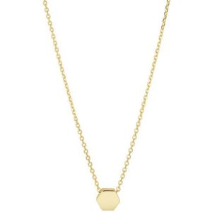 YO&NO - Ketting - Goud - Anker -  Zeshoek -  1,0 mm -  40 - 42 - 44 cm -  Sieraden vrouw - 14k - 585 goud