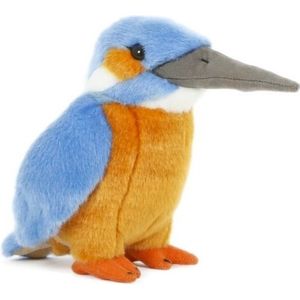 Pluche ijsvogel knuffel 15 cm speelgoed - Vogel dieren knuffels/knuffeldieren/knuffels voor kinderen