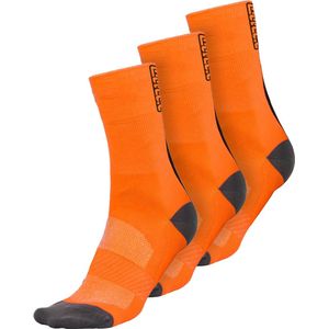 Bioracer Zomer Fietssokken Multipack - Unisex Wielrensokken - Oranje - Maat 36-38 - 3 Stuks
