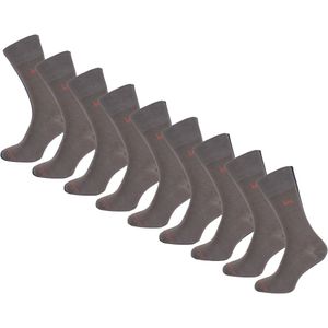 Undiemeister Sokken Heren - 9-pack - Lava Rock (Grijs) - Lange Sokken Handgemaakt - Zijdezacht - Mellowood Tencel - Extra Stevig - Sokken - Maat 43-46