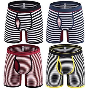 Heren Boxerslips met Open Fly - Ademend en Comfortabel Katoenen Multi Pack