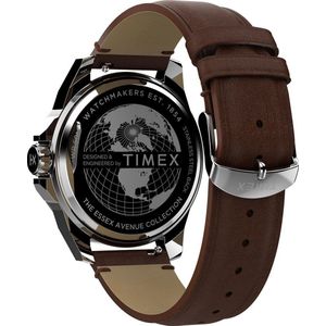 Timex Essex Avenue TW2W14000 Horloge - Leer - Bruin - Ø 46 mm