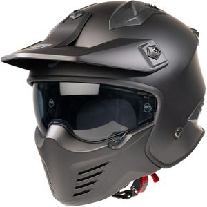 Motor Jet Jethelm HADES Zwart XL van MOTOBLOUZ