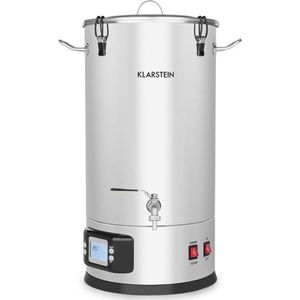 Klarstein Maischfest maischketel brouwketel - Ketel om bier te brouwen - 30 liter - Inclusief tap - 1500/3000W - Met LCD-scherm - Roestvrij staal