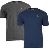 Donnay T-shirt - 2 Pack - Sportshirt - Heren - Navy Ch-marl