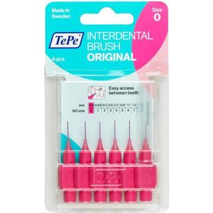 10x TePe Interdentale Ragers Original 0,4 mm Roze zakje à 6 stuks