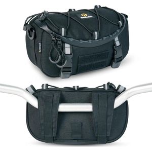 Multifunctionele Waterbestendige Motorfiets Stuurtas - Tool Bag & Vork Tas - Zwart - 5.5"" - Voor Motor Dirt Bike Fiets Quad ATV Moto motor zijtassen