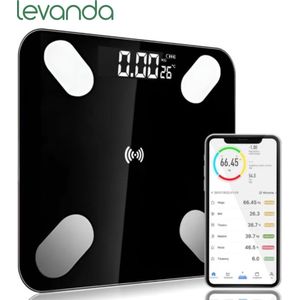 Levanda - Slimme Personenweegschaal - Digitale Personenweegschaal met Lichaamanalyse - Smart Scale Vetpercentage
