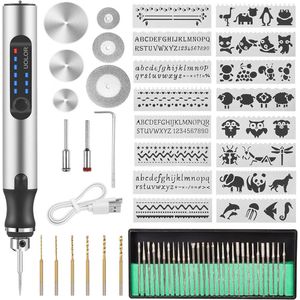 Draadloze Oplaadbare Graveerpen voor Hout, Metaal, Steen en Glas - Multifunctioneel Rotating Gereedschap voor DIY Projecten