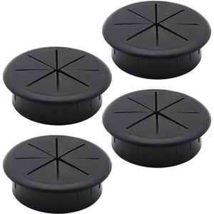 Kabelafdekking bureaukabeldoorvoer 4 stuks slijtvast en duurzaam geschikt voor computertafel om het bureau schoon en netjes te houden