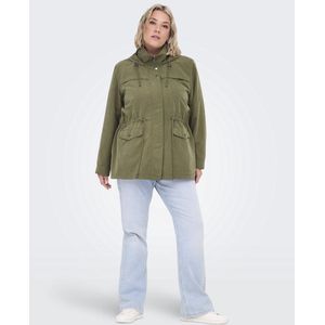 ONLY CARMAKOMA - CARNEWSTARLINE SPRING JACKET OTW - Dames - Gewatteerde Jas - Hoge Hals - Lange Mouwen - Knoop en Ritssluiting