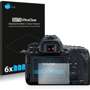Savvies - Screenprotector voor Canon EOS 6D Mark II - Folie Beschermfolie transparant (6 Stuks)
