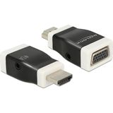 Premium HDMI naar VGA + 3,5mm Jack adapter - compact / zwart