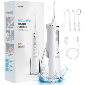 KHYR® - Nieuw - Waterflosser - JetFloss i2 - Flosapparaat - Monddouche - Draadloos – 4 Modi incl. Intelligente Waterdruk Instelling – IPX7 Waterdicht – 300ml Waterreservoir – Oplaadbaar via USB-C