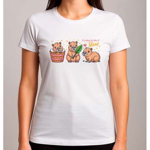 It's okay to take it slow - T Shirt - MerryChristmas - ChristmasVibes - Funny - Sarcasm - VrolijkKerstfeest - Kerstmis - Grappig - Sarcasme - Capybara - Capy