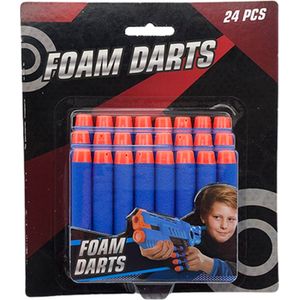 Dart Gun Darts Blauw Refill  NERF-darts 24 stuks
