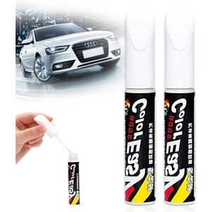 Auto-reparatiestift voor krassen - 2 stuks, wit