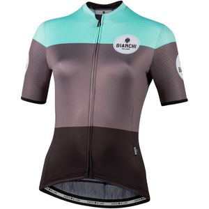 Bianchi Milano GORDONA Fietsshirt korte mouwen Dames Zwart Grijs - NERO GRIGIO - L