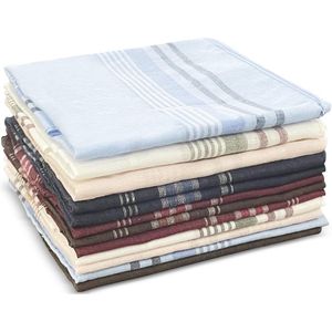 My Ninki ® Uitgebreide Set Klassieke Herenzakdoeken in Zes Stijlvolle Kleuren voor Elke Gelegenheid