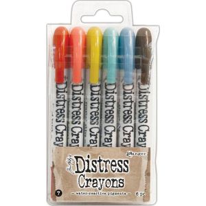 Ranger Tim Holtz Distress crayons set van 6 (TDBK51770)