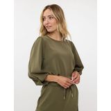 Esqualo - Sweater - Groen - Twisted Sleeve Modal