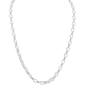 Silventi 9SIL-23018 Zilveren Ketting Ovaal - 45cm - 6,5x5mm - 925 - Zilver